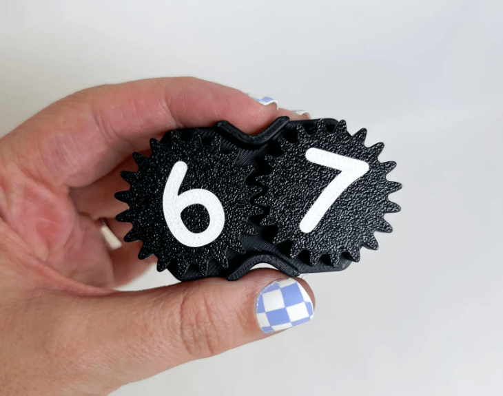 67 gear fidget spinner — 3D printed just-for-fun toys